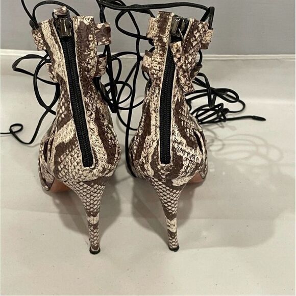 AQUAZZURA FIRENZE Gladiator - Snakeskin print stiletto heels - Picture 9 of 15